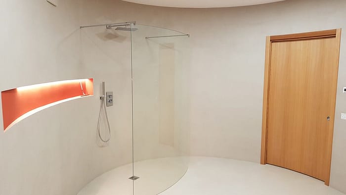 Penthouse Badezimmer mit indirektem Licht Architektura Interni Rhein Gau Kreis